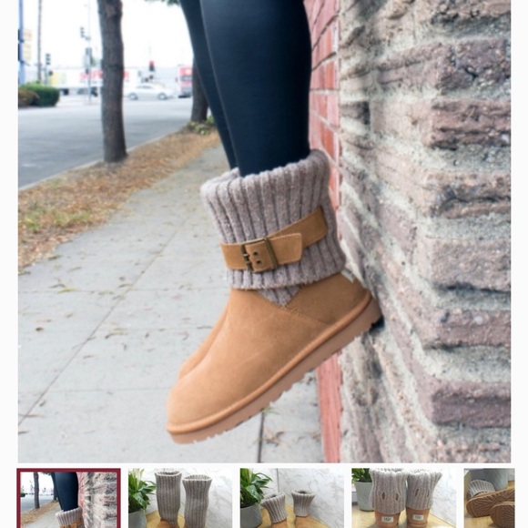 UGG Cambridge Cable Knit Fold Over - Picture 4 of 12